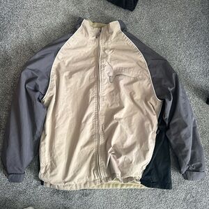 Men's Beige and Gray Windbreaker